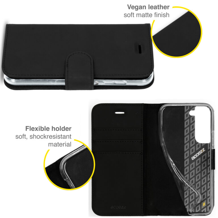Accezz Wallet Softcase Bookcase Samsung Galaxy S21 FE - Zwart - Afbeelding 2