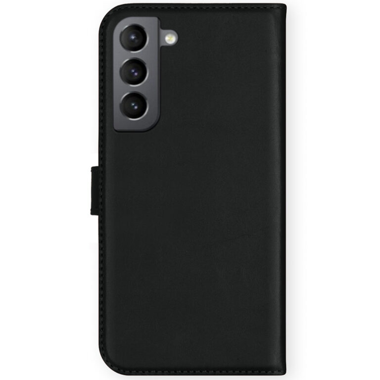Selencia Echt Lederen Bookcase Samsung Galaxy S21 FE - Zwart - Afbeelding 2