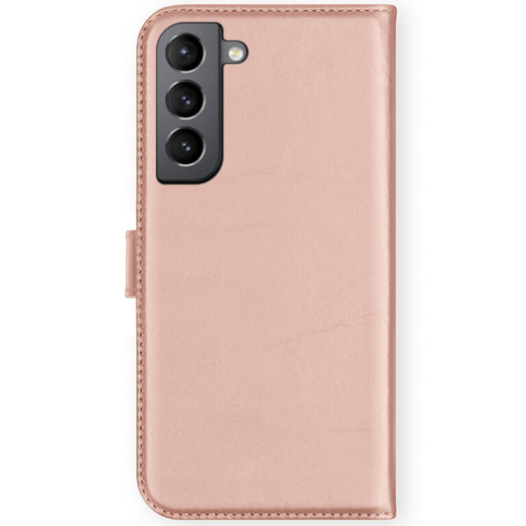 Selencia Echt Leren Bookcase Samsung Galaxy S21 FE - Roze - Afbeelding 2