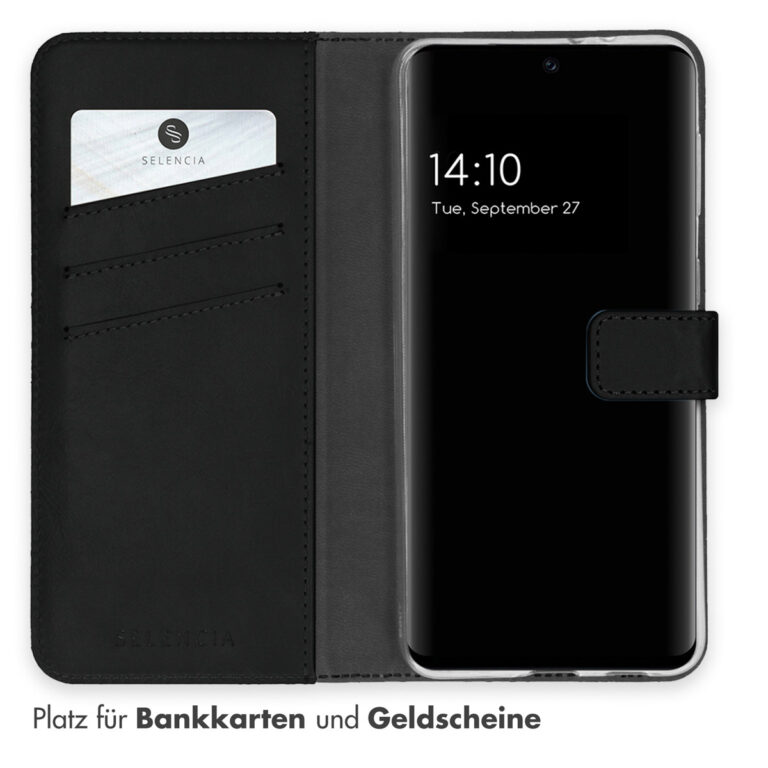 Selencia Echt Lederen Bookcase Samsung Galaxy A32 (5G) - Zwart - Afbeelding 9