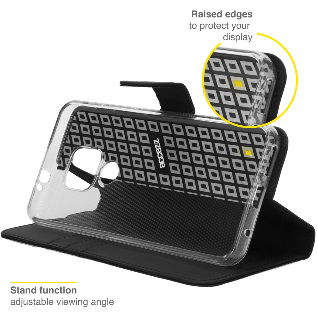 Accezz Wallet Softcase Bookcase Motorola Moto E7 Plus / G9 Play - Zwart - Afbeelding 2