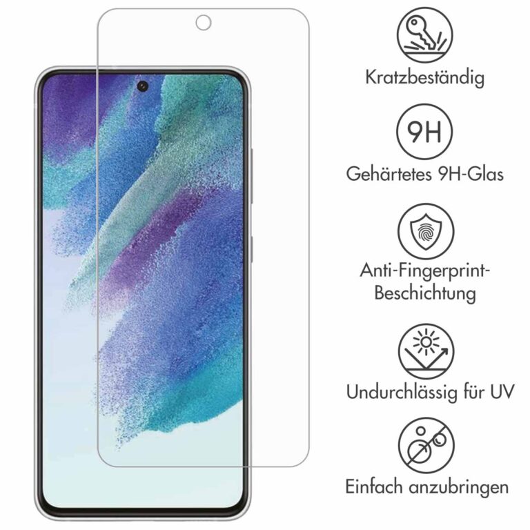 Selencia Gehard Glas Screenprotector Samsung Galaxy S21 FE - Afbeelding 4