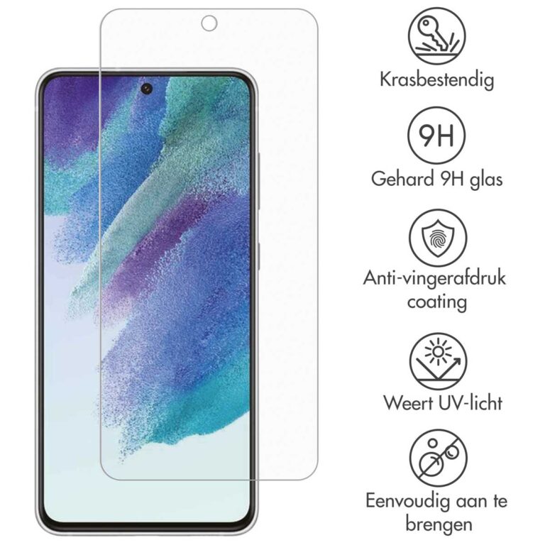 Selencia Gehard Glas Screenprotector Samsung Galaxy S21 FE - Afbeelding 2