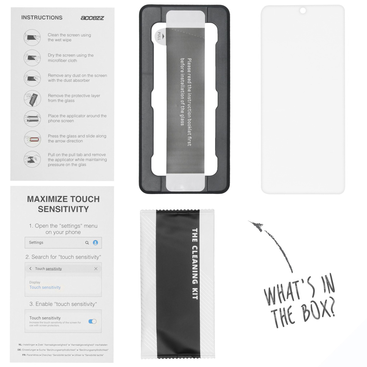 Accezz Glass Screenprotector + Applicator Samsung Galaxy A72 / M53 - Afbeelding 2