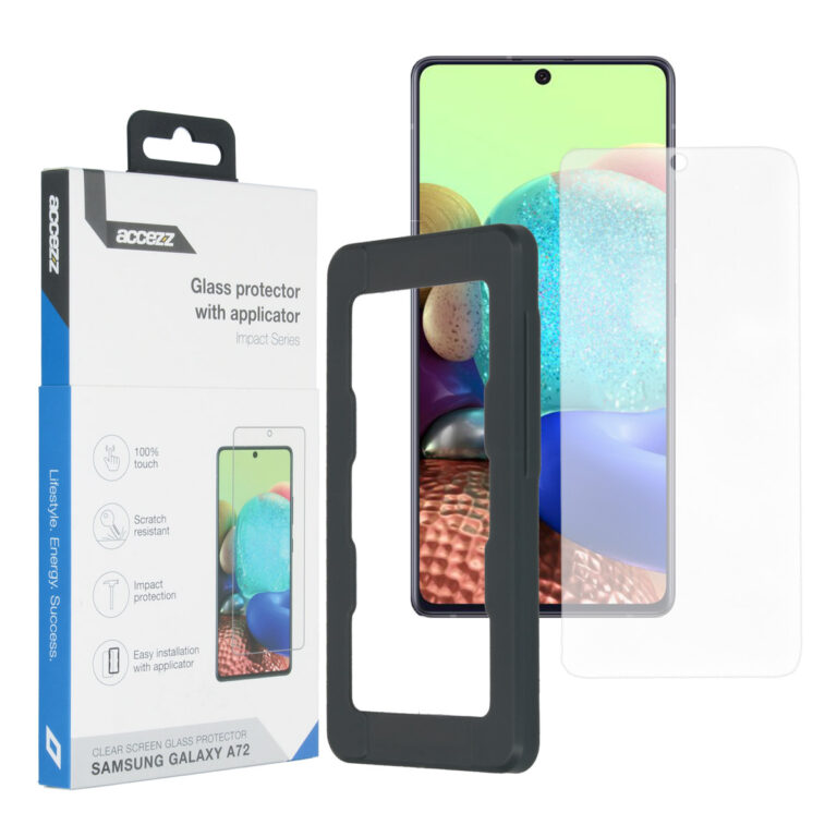 Accezz Glass Screenprotector + Applicator Samsung Galaxy A72 / M53 - Afbeelding 2