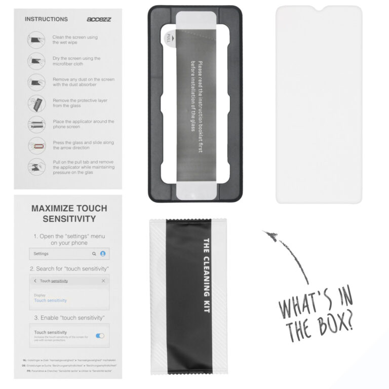 Accezz Glass Screenprotector + Applicator Samsung Galaxy A22 (5G) - Afbeelding 3