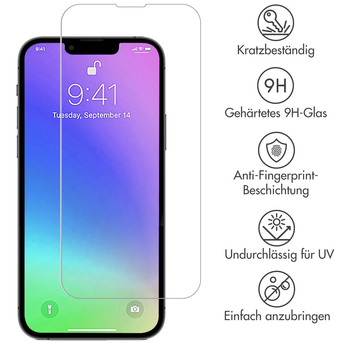 Selencia Gehard Glas Screenprotector Apple iPhone 13 Mini - Afbeelding 4