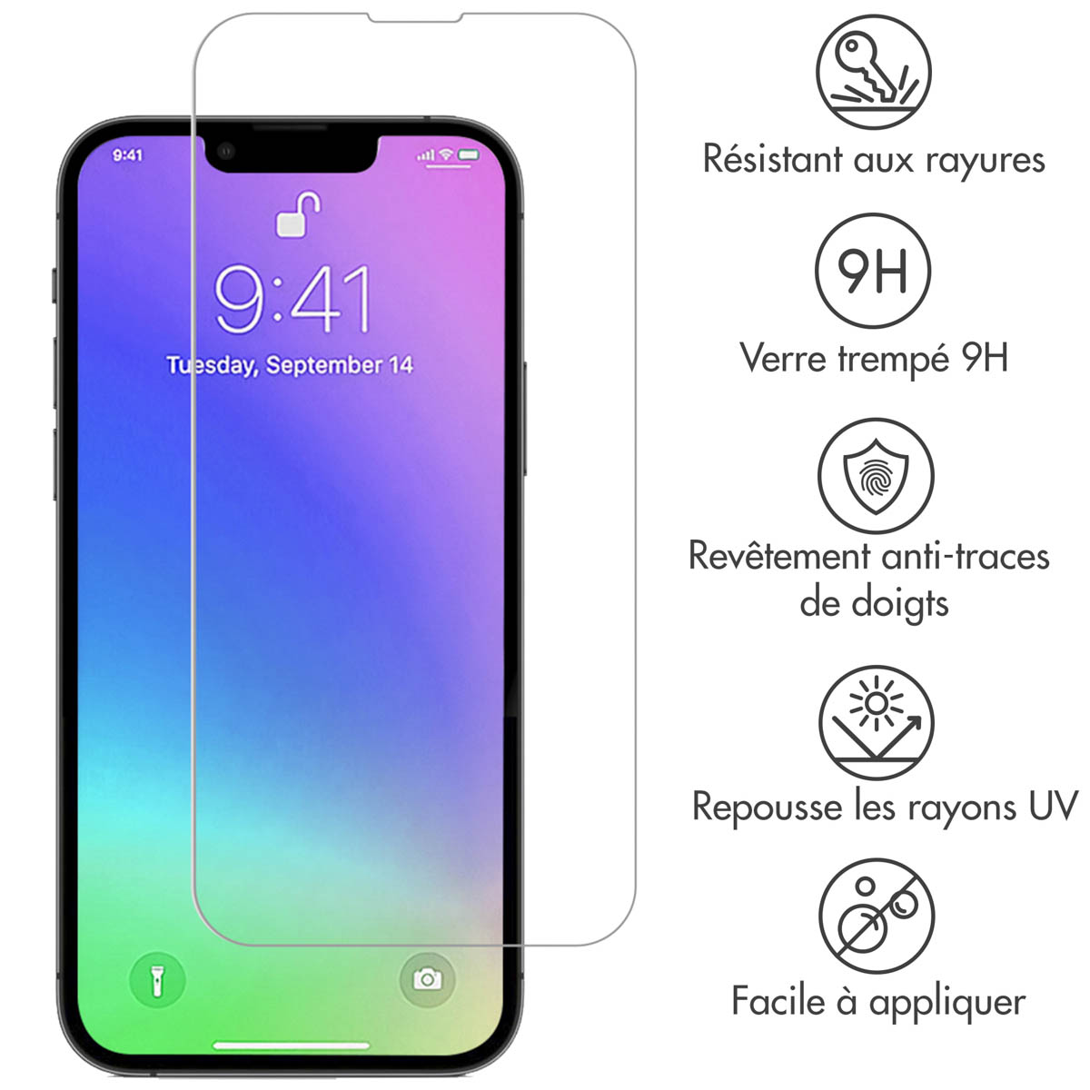 Selencia Gehard Glas Screenprotector Apple iPhone 13 Mini - Afbeelding 3