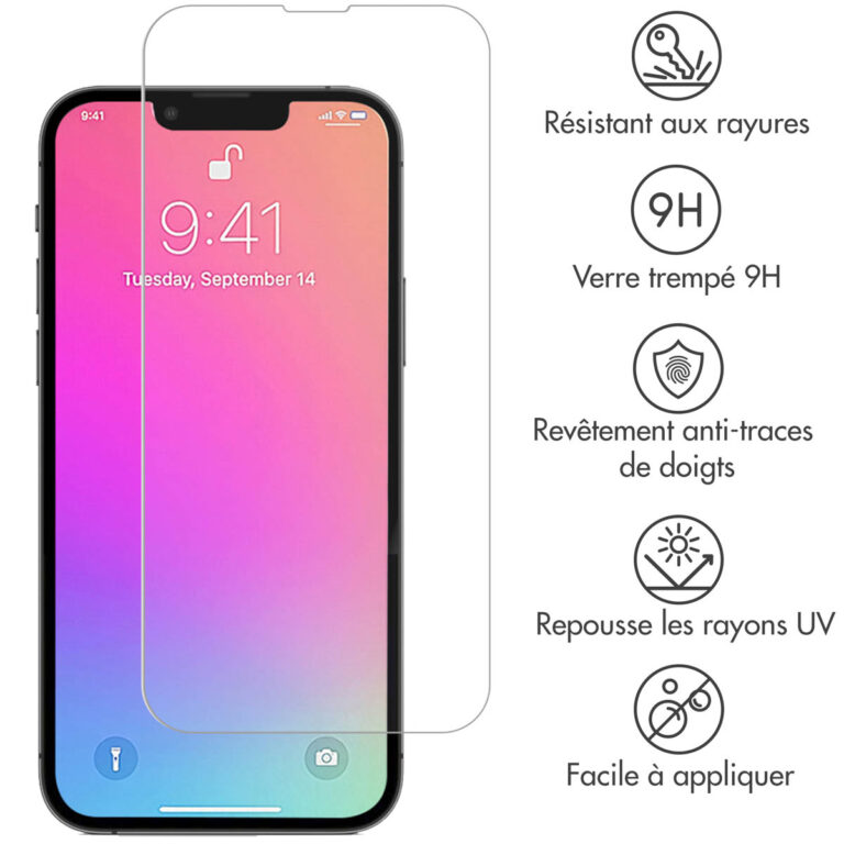 Selencia Gehard Glas Screenprotector Apple iPhone 13 / 13 Pro / 14 / 16e - Afbeelding 3