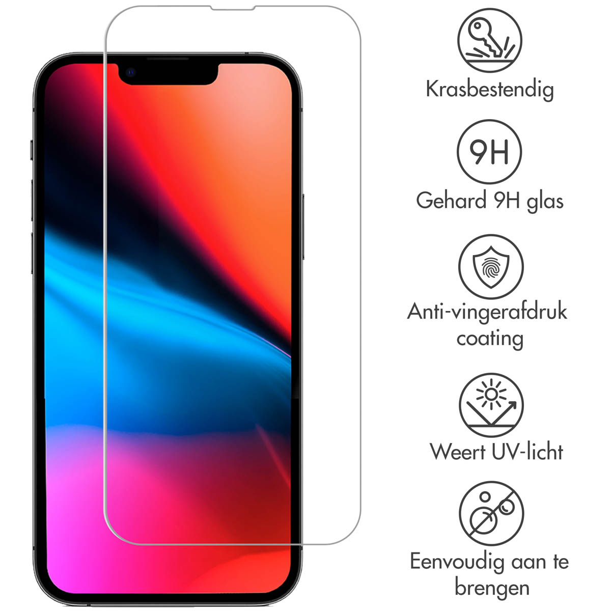 Selencia Gehard Glas Screenprotector Apple iPhone 13 Pro Max / 14 Plus - Afbeelding 2