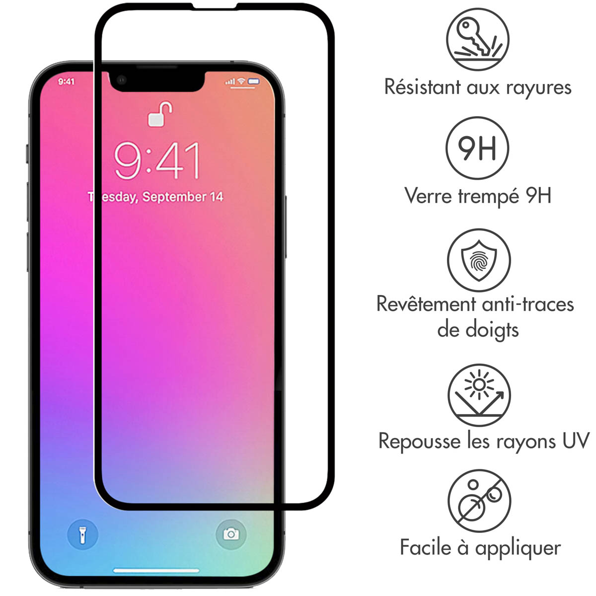 Selencia Gehard Glas Premium Screenprotector Apple iPhone 13 / 13 Pro / 14 / 16e - Afbeelding 3