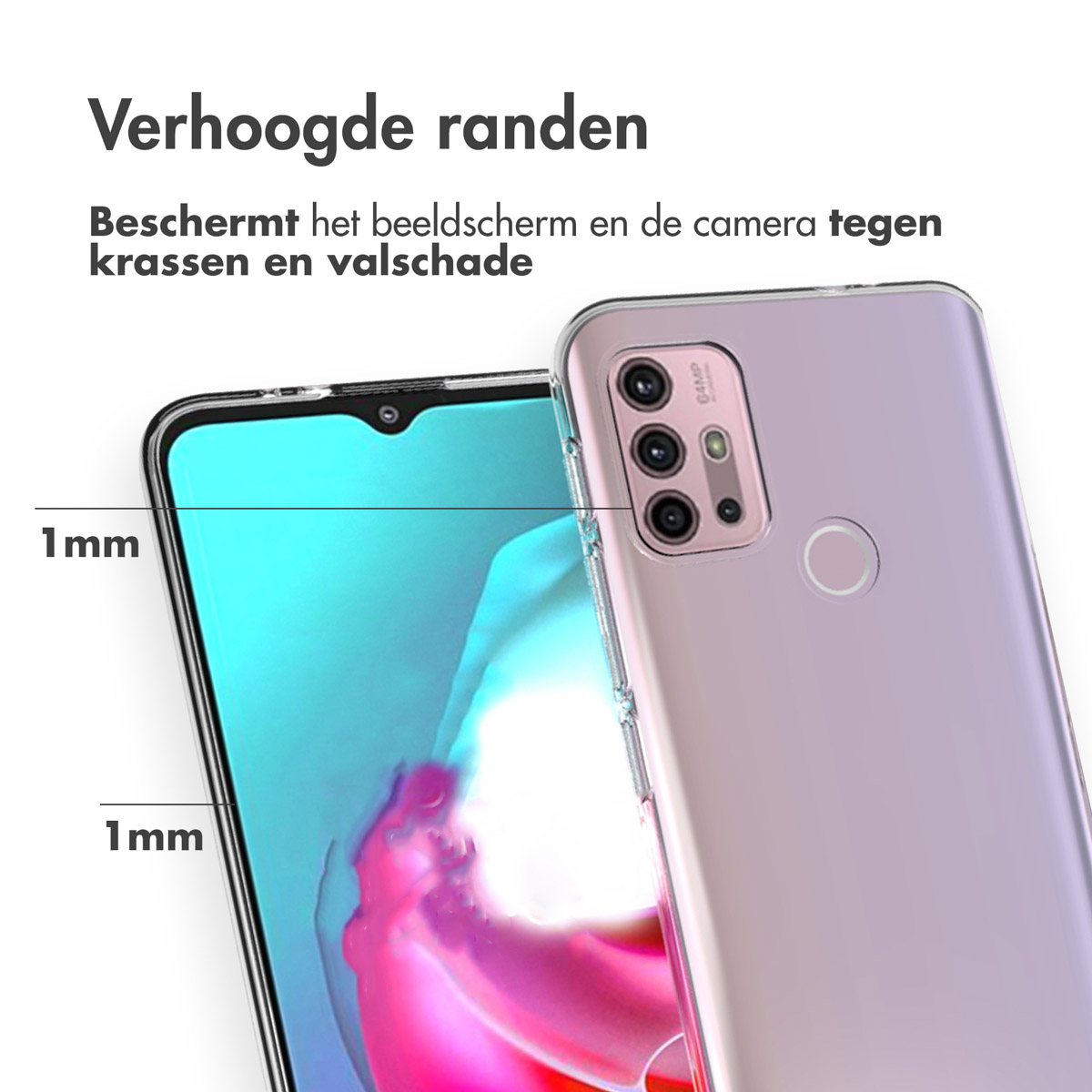 Accezz Clear Backcover Motorola Moto G20 / G30 - Transparant - Afbeelding 7