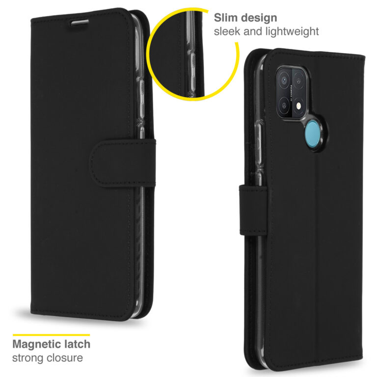 Accezz Wallet Softcase Bookcase Oppo A15 - Zwart - Afbeelding 3