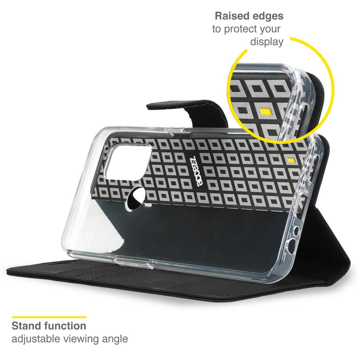 Accezz Wallet Softcase Bookcase Oppo A53 / Oppo A53s - Zwart - Afbeelding 2