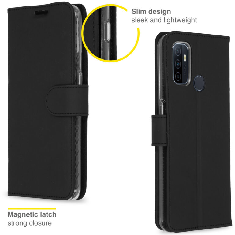 Accezz Wallet Softcase Bookcase Oppo A53 / A53s - Zwart - Afbeelding 2