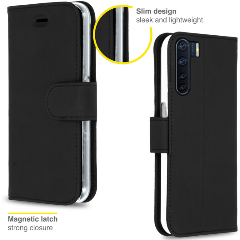 Accezz Wallet Softcase Bookcase Oppo A91 / Reno 3 - Zwart - Afbeelding 3