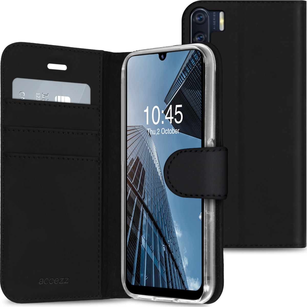 Accezz Wallet Softcase Bookcase Oppo Reno3 / A91 – Zwart