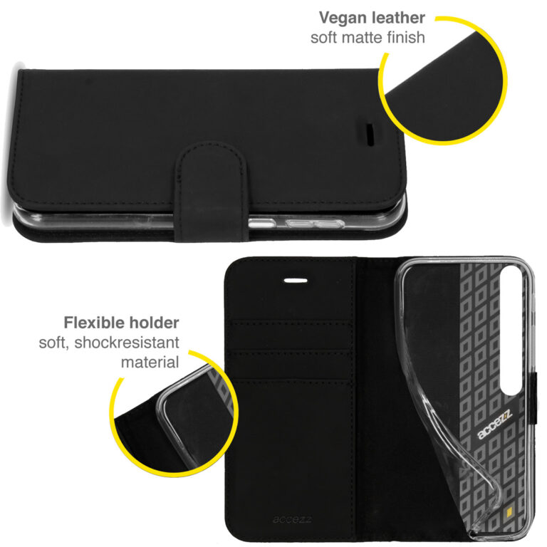 Accezz Wallet Softcase Bookcase Xiaomi Mi 10 (Pro) - Zwart - Afbeelding 2