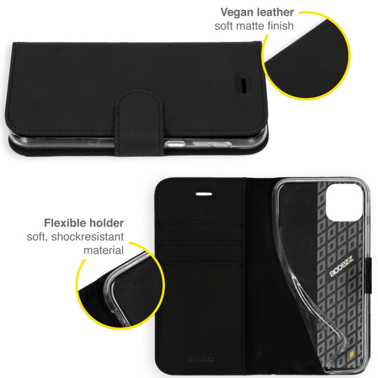 Accezz Wallet Softcase Bookcase Xiaomi Redmi 9C - Zwart - Afbeelding 2