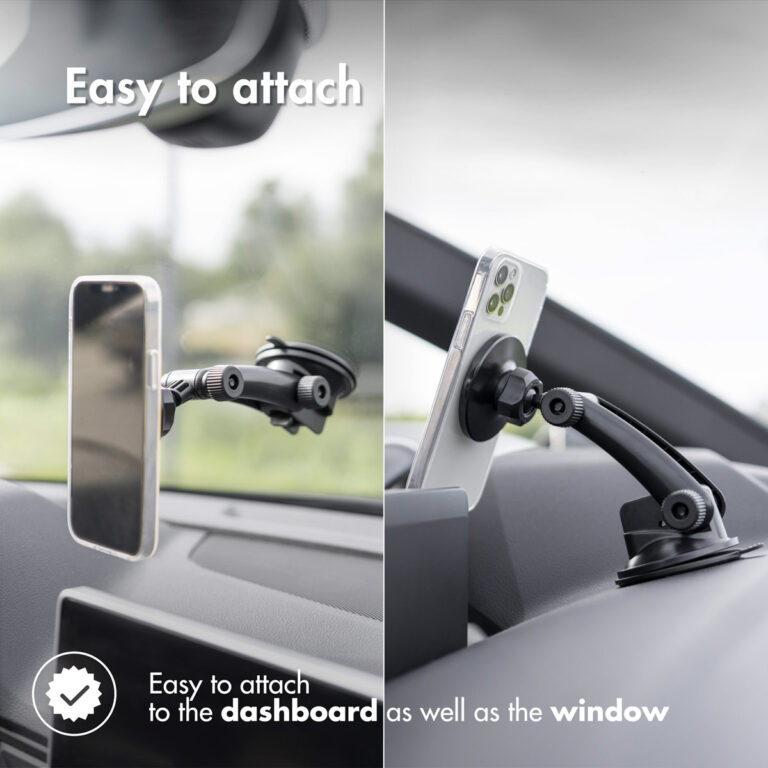 Accezz Telefoonhouder auto - MagSafe - Dashboard en voorruit - Magnetisch - Zwart - Afbeelding 8
