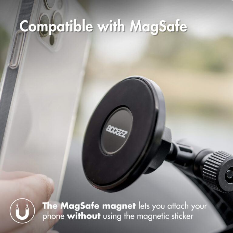 Accezz Telefoonhouder auto - MagSafe - Dashboard en voorruit - Magnetisch - Zwart - Afbeelding 7