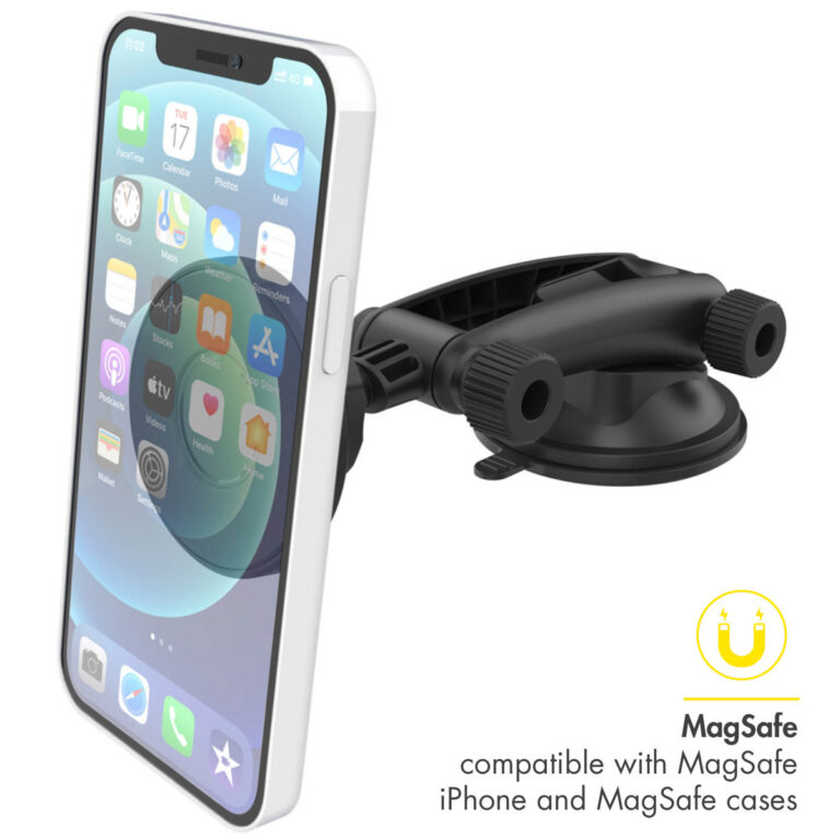 Accezz Telefoonhouder auto - MagSafe - Dashboard en voorruit - Magnetisch - Zwart - Afbeelding 5