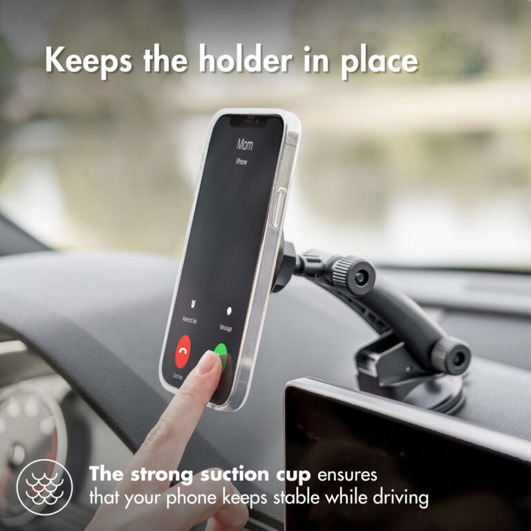 Accezz Telefoonhouder auto - MagSafe - Dashboard en voorruit - Magnetisch - Zwart - Afbeelding 4