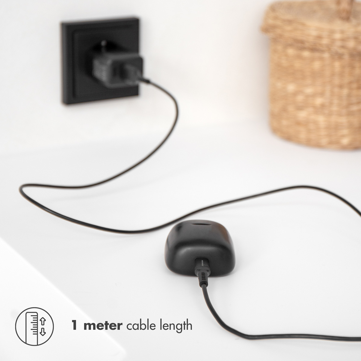 Accezz Wall Charger 20W + Micro-USB naar USB kabel - 1 meter - Zwart - Afbeelding 5