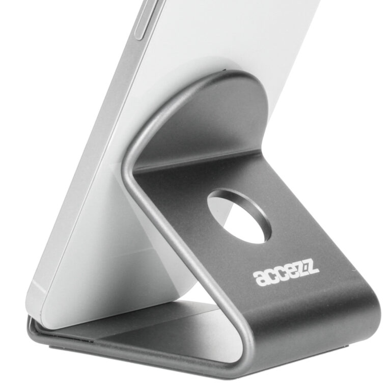 Accezz Telefoonhouder bureau - Tablethouder bureau - Premium - Aluminium - Grijs - Afbeelding 4