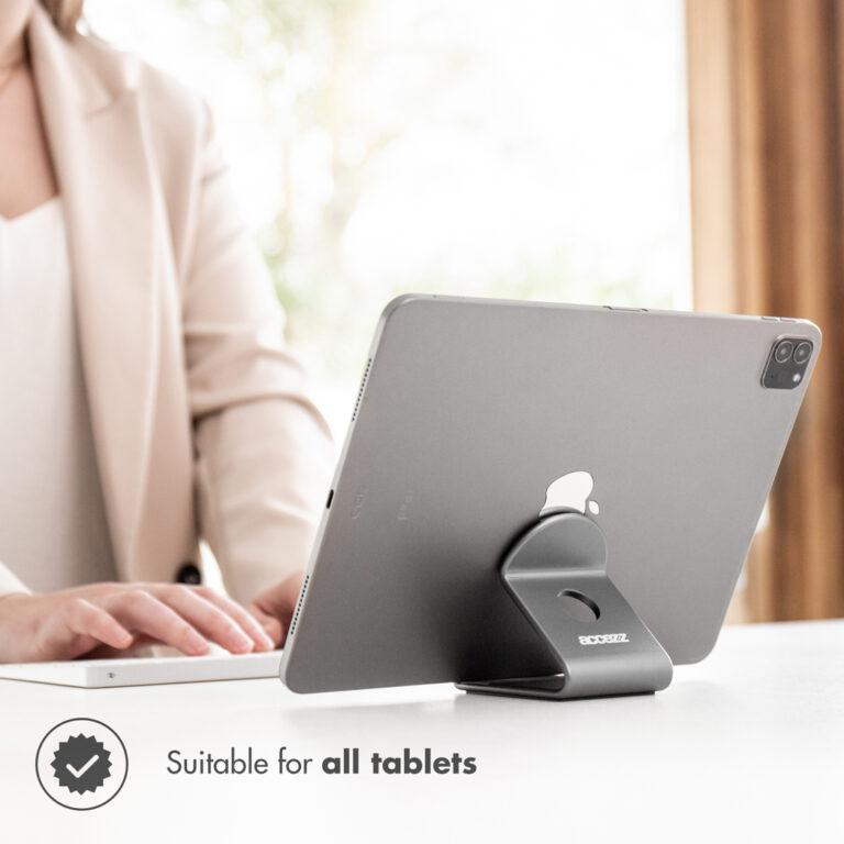 Accezz Telefoonhouder bureau - Tablethouder bureau - Premium - Aluminium - Grijs - Afbeelding 5