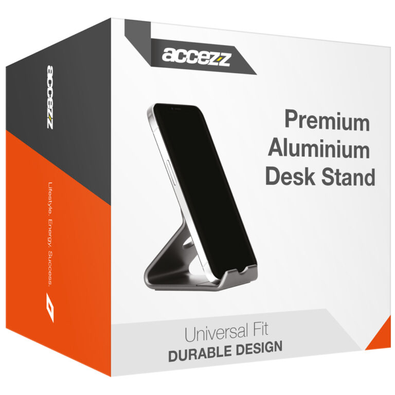 Accezz Telefoonhouder bureau - Tablethouder bureau - Premium - Aluminium - Grijs - Afbeelding 2