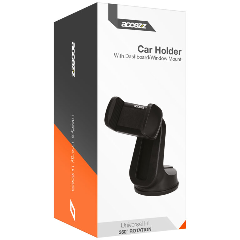 Accezz Telefoonhouder auto - Verstelbaar - Universeel - Dashboard en voorruit - Zwart - Afbeelding 2