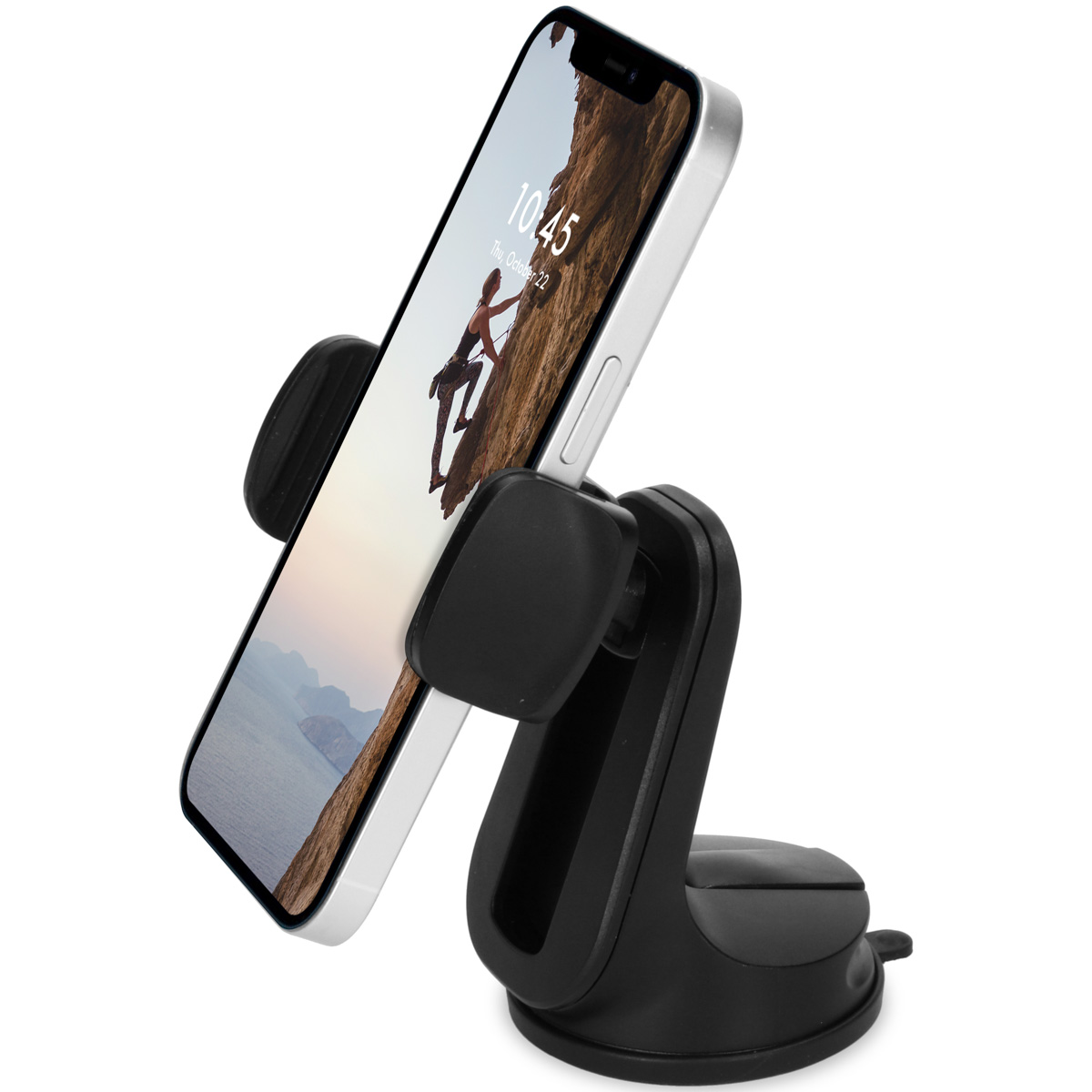 Accezz Telefoonhouder auto – Verstelbaar – Universeel – Dashboard en voorruit – Zwart