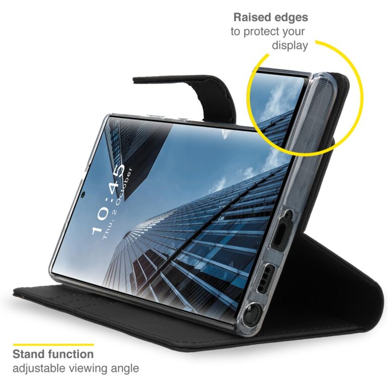 Accezz Wallet Softcase Bookcase Samsung Galaxy S22 Ultra - Zwart - Afbeelding 4