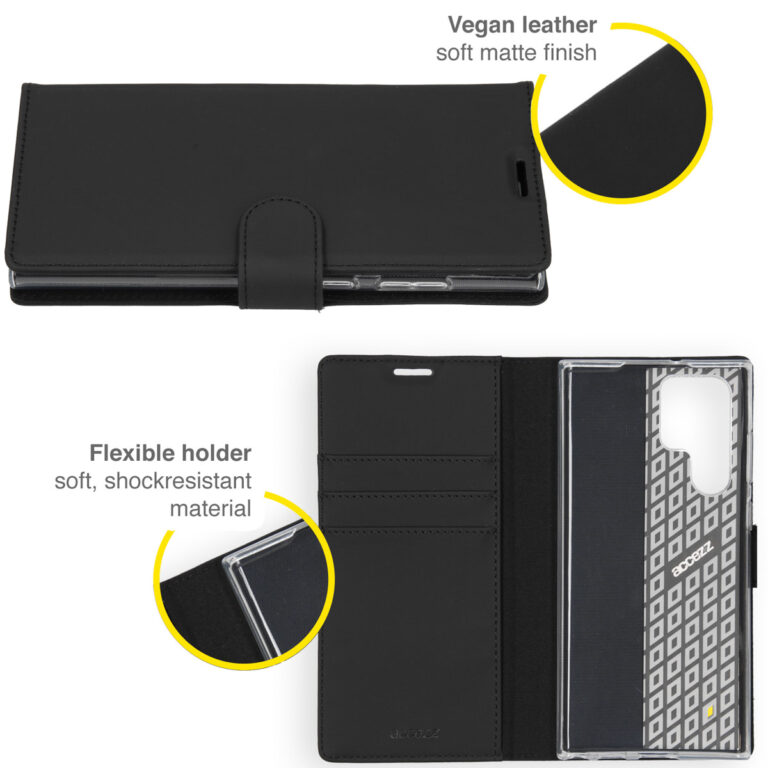 Accezz Wallet Softcase Bookcase Samsung Galaxy S22 Ultra - Zwart - Afbeelding 2