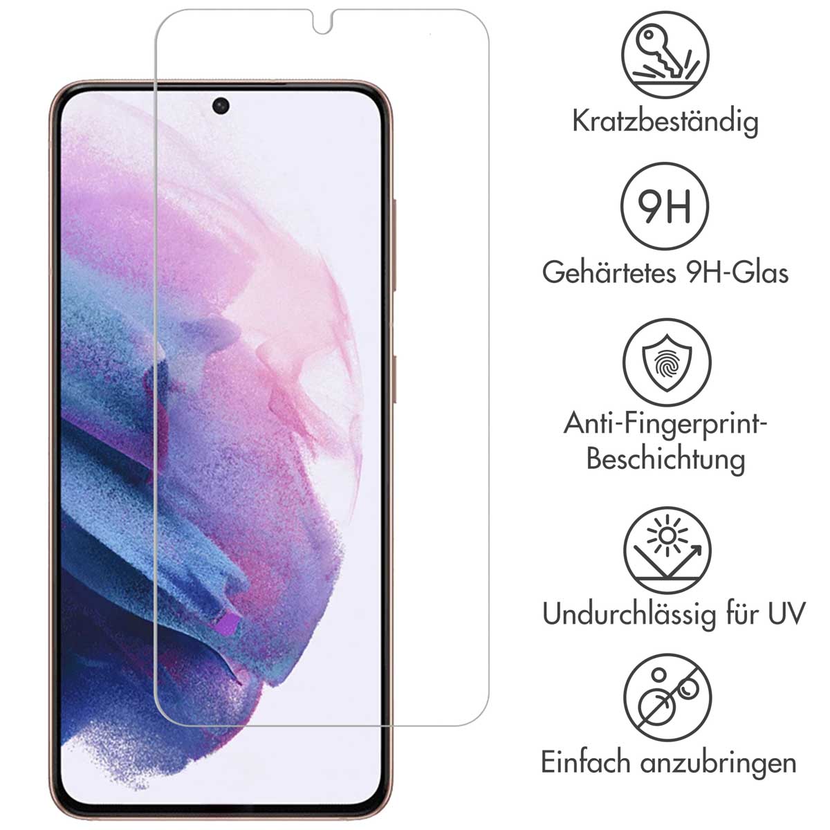 Selencia Gehard Glas Screenprotector Samsung Galaxy S22 Plus / S23 Plus - Afbeelding 2