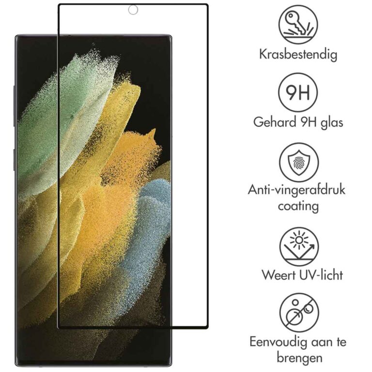 Selencia Gehard Glas Premium Screenprotector Samsung Galaxy S22 Ultra - Afbeelding 2