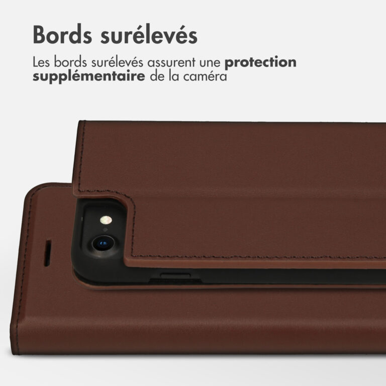 Accezz Premium Leather Slim Bookcase Apple iPhone SE (2022 / 2020) / 8 / 7 / 6(s) - Bruin - Afbeelding 7