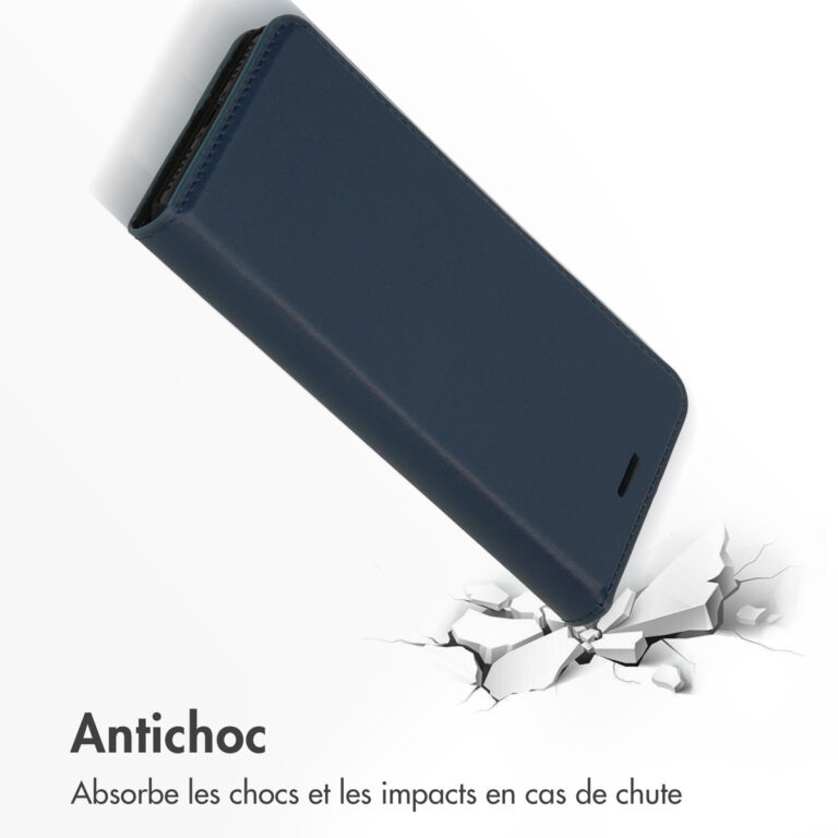 Accezz Premium Leather Slim Bookcase Apple iPhone SE (2022 / 2020) / 8 / 7 / 6(s) - Donkerblauw - Afbeelding 6