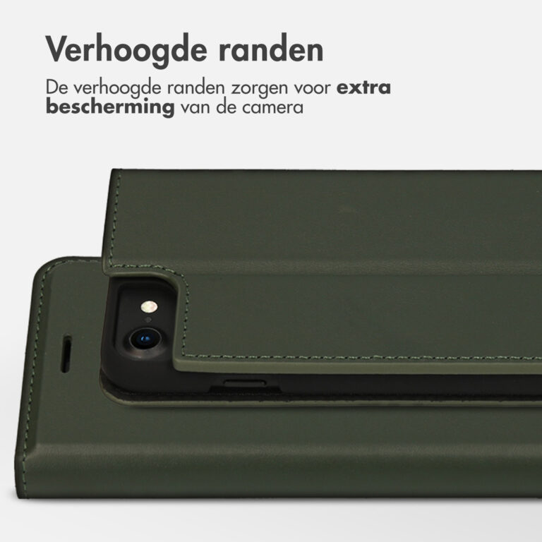 Accezz Premium Leather Slim Bookcase Apple iPhone SE (2022 / 2020) / 8 / 7 / 6(s) - Groen - Afbeelding 4