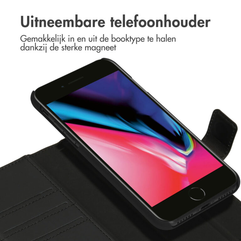 Accezz Premium Leather 2 in 1 Wallet Bookcase Apple iPhone SE (2022 / 2020) / 8 / 7 / 6(s) - Zwart - Afbeelding 3