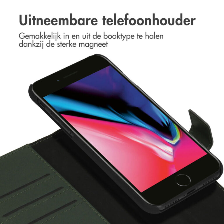 Accezz Premium Leather 2 in 1 Wallet Bookcase Apple iPhone SE (2022 / 2020) / 8 / 7 / 6(s) - Groen - Afbeelding 4