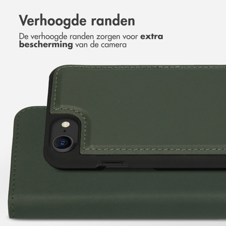 Accezz Premium Leather 2 in 1 Wallet Bookcase Apple iPhone SE (2022 / 2020) / 8 / 7 / 6(s) - Groen - Afbeelding 3