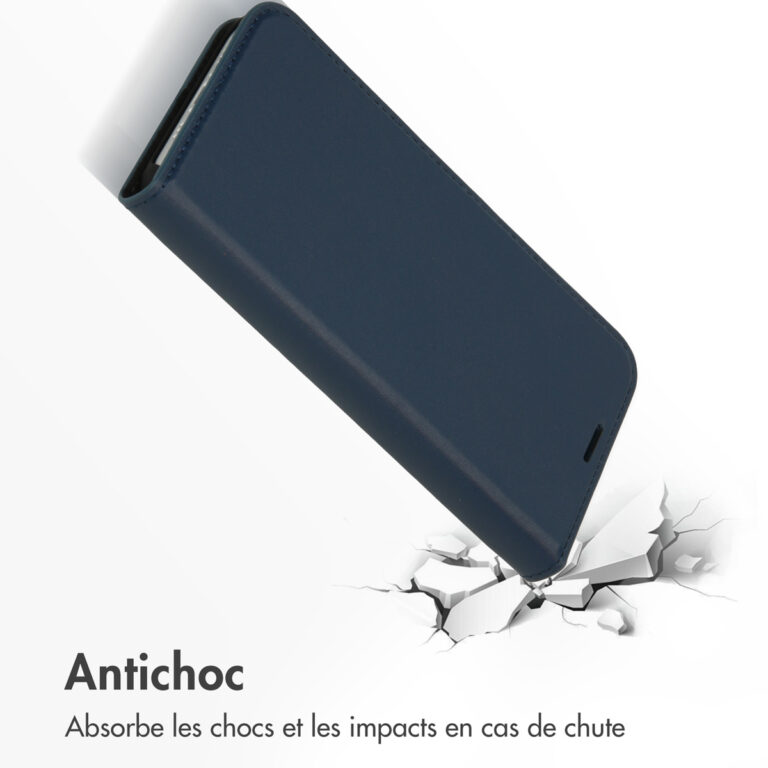 Accezz Premium Leather Slim Bookcase Apple iPhone 12 (Pro) - Donkerblauw - Afbeelding 10
