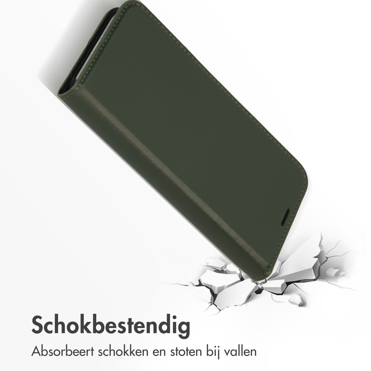 Accezz Premium Leather Slim Bookcase Apple iPhone 12 (Pro) - Groen - Afbeelding 7