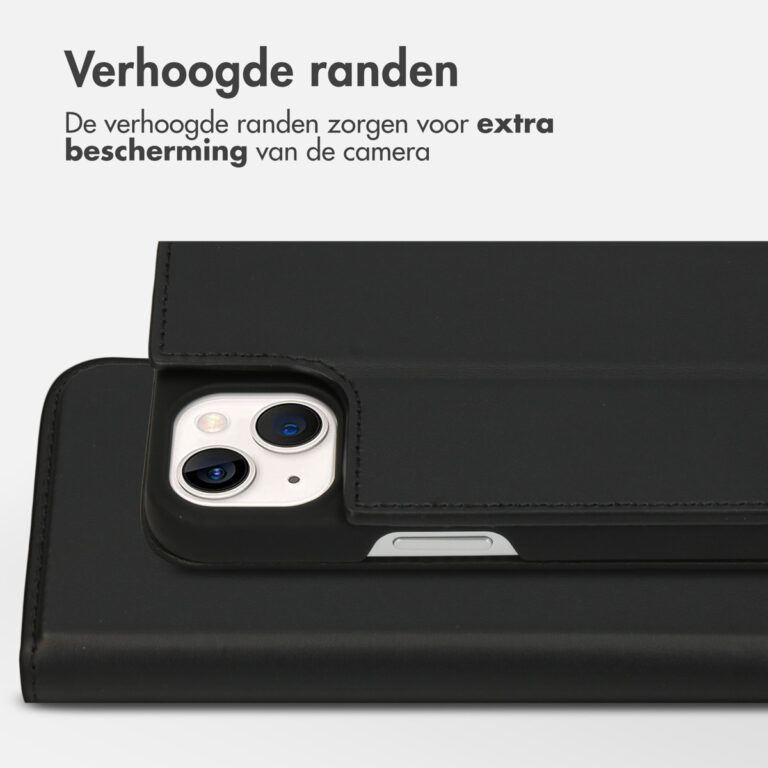 Accezz Premium Leather Slim Bookcase Apple iPhone 13 - Zwart - Afbeelding 8