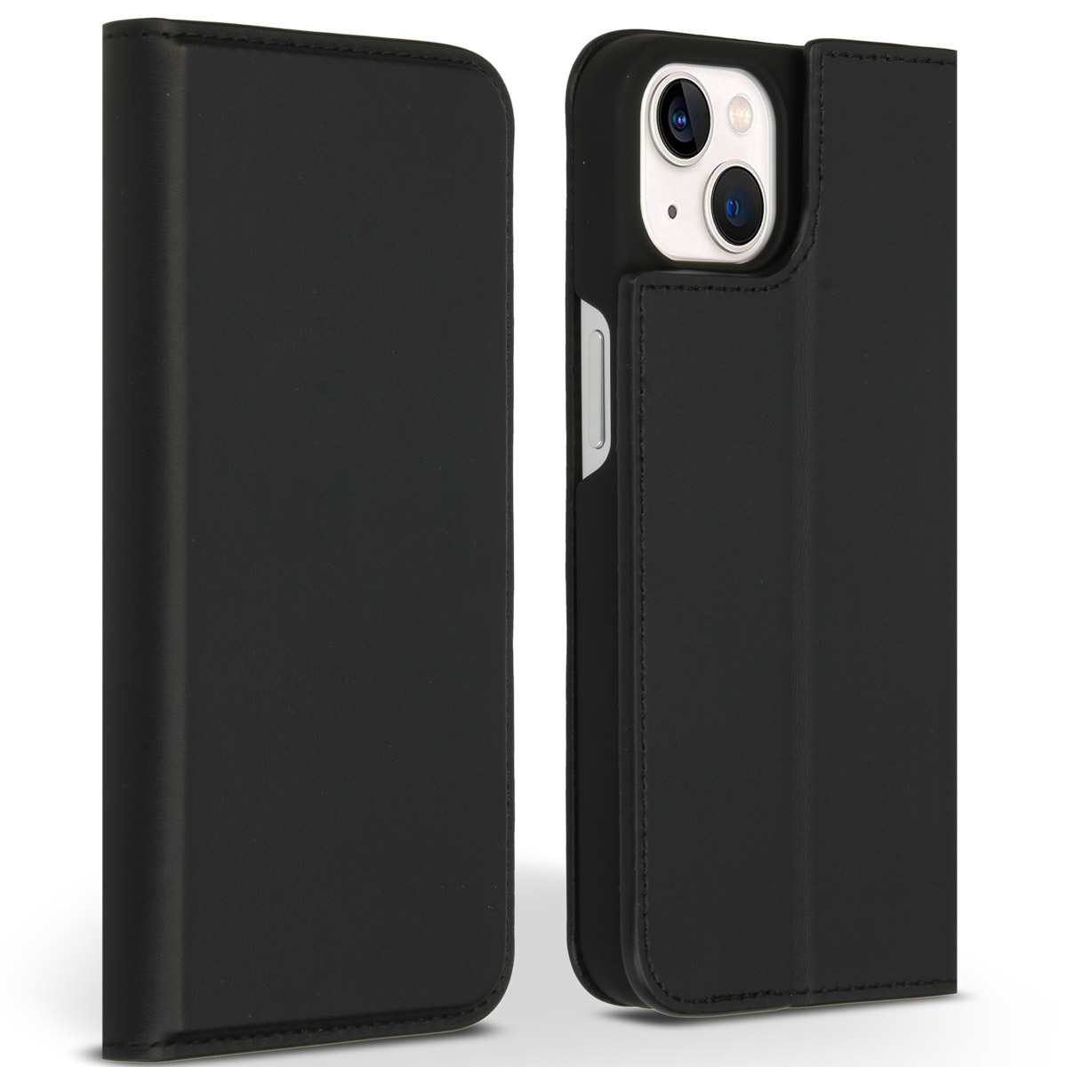 Accezz Premium Leather Slim Bookcase Apple iPhone 13 - Zwart - Afbeelding 5