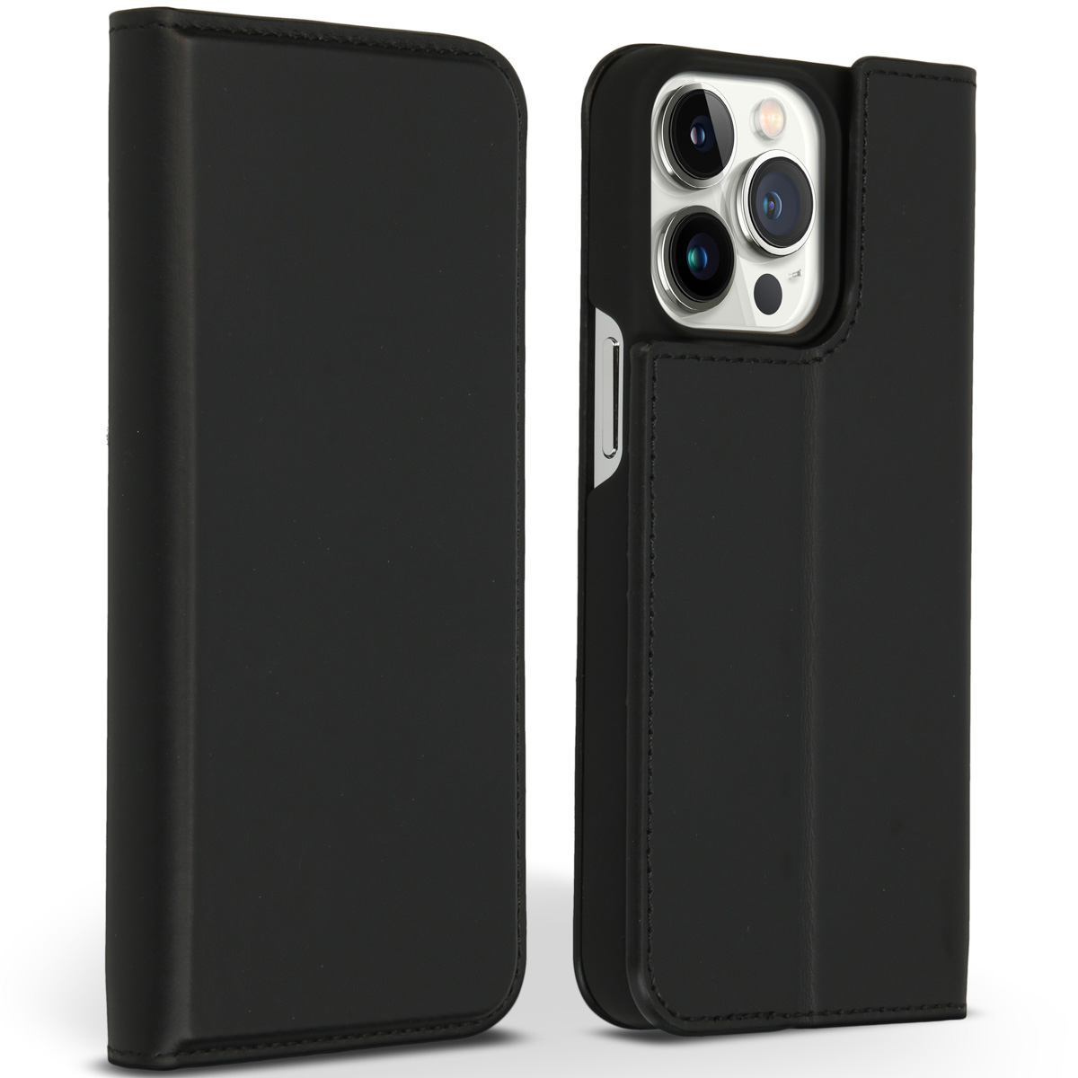 Accezz Premium Leather Slim Bookcase Apple iPhone 13 Pro - Zwart - Afbeelding 5