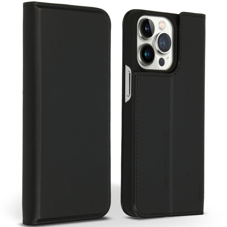 Accezz Premium Leather Slim Bookcase Apple iPhone 13 Pro - Zwart - Afbeelding 5