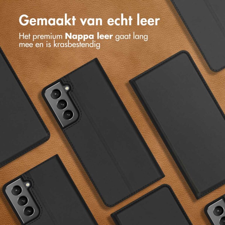 Accezz Premium Leather Slim Bookcase Samsung Galaxy S21 - Zwart - Afbeelding 6